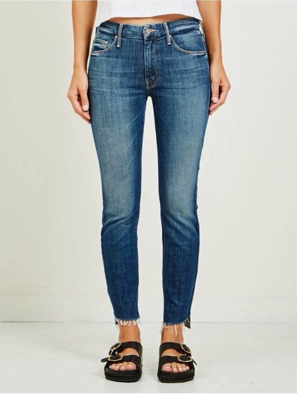 MOTHER The Looker Ankle Step Fray Jeans Size 27